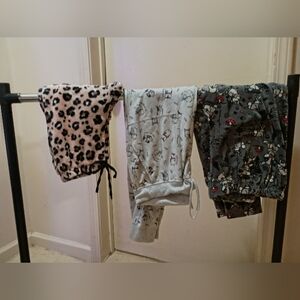 Leopard, Gray, and Black Patterned Pajama Pants Set